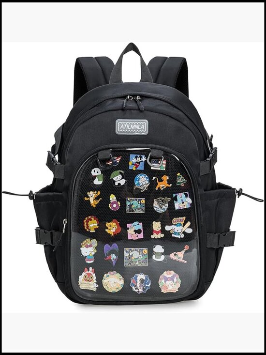 Ita Bag Backpack with Clear Display Window for Pins and Patches Anime Cosplay main image 6